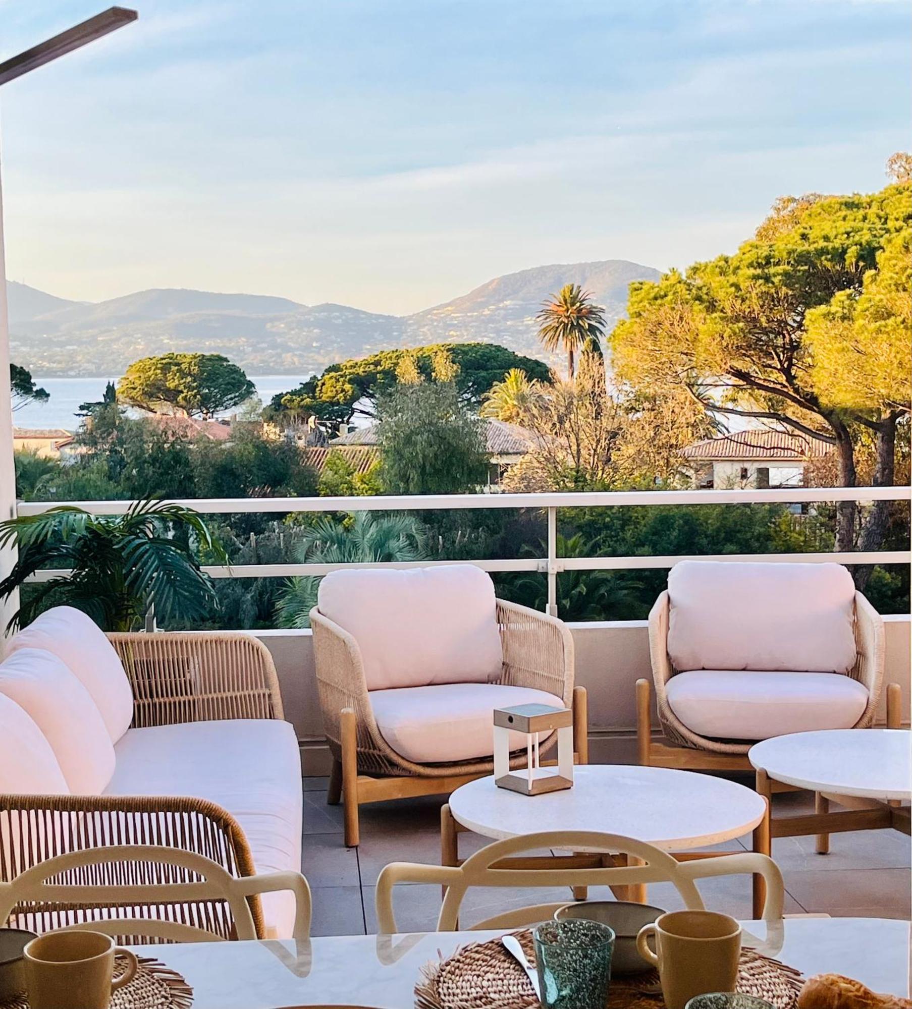 Terrasse Vue Mer - Appartement 6 Pers, 3 Chambres Et Parking A St Tropez Saint Tropez Bagian luar foto